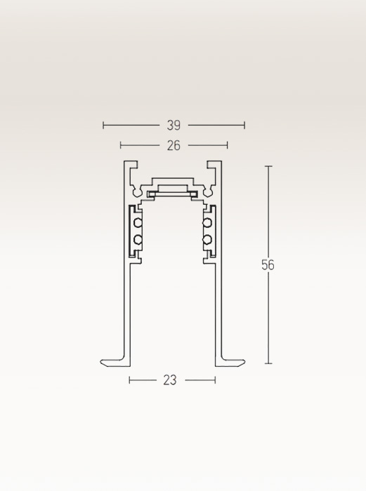 LINEAR MAGNETIC RECESSED TRACK 2084B